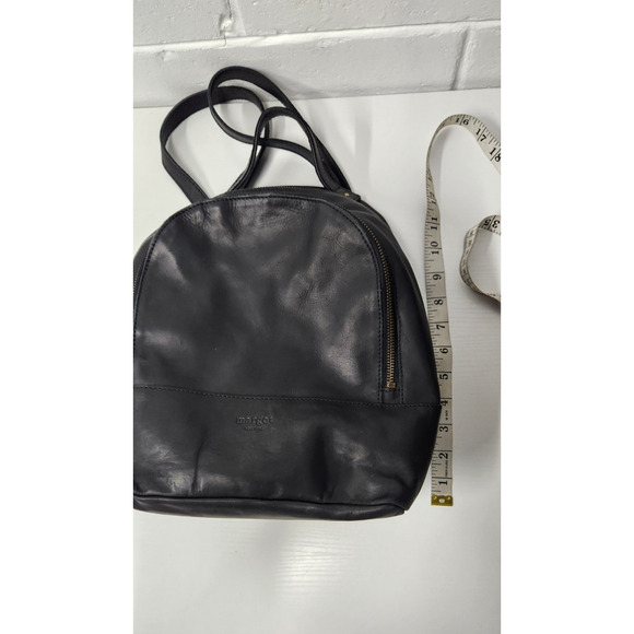 Margot 100% Genuine Leather Black Backpack, Zipper Closure, Various Compartments main image 6